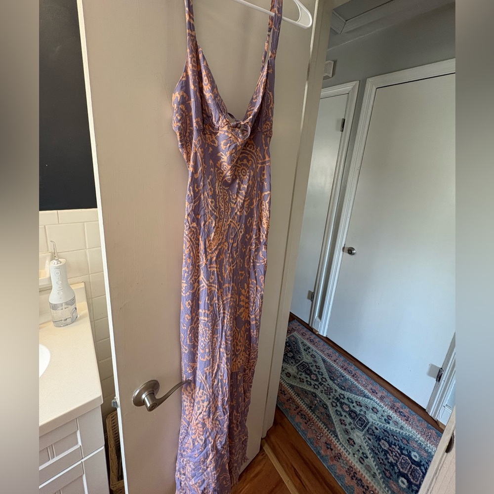 Free People Pink and Purple Sleeveless Maxi Dress